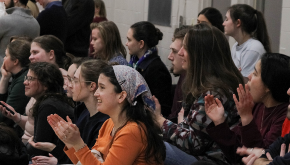 Onlookers applaud