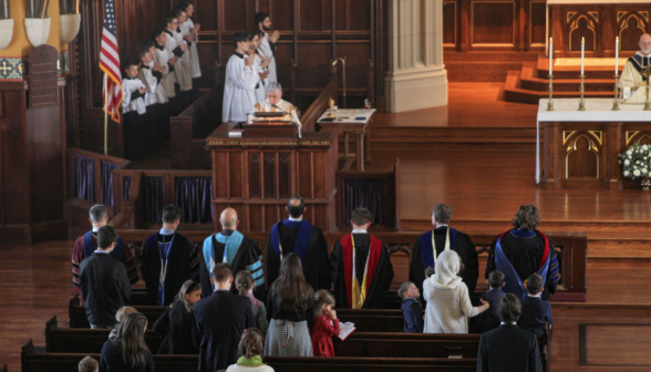 Fr. Gurtler at the pulpit