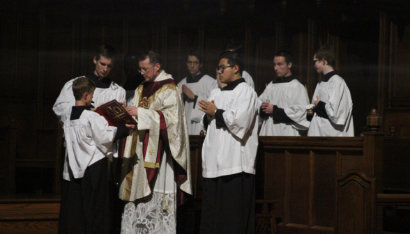 Fr. Markey reads the readings