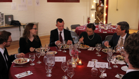 Students at one of the tables