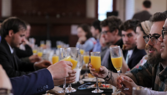 Students toast