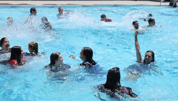 Seniors jump in the pool