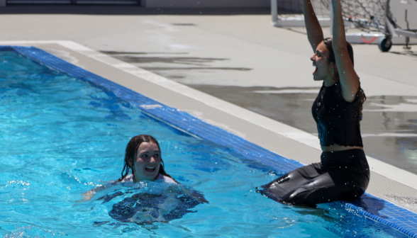 Seniors jump in the pool