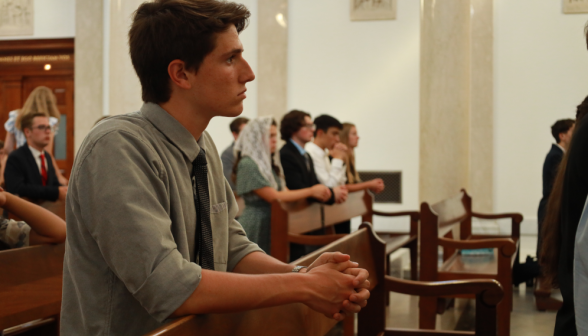 Students in Adoration