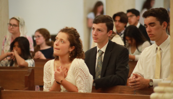 Students in Adoration