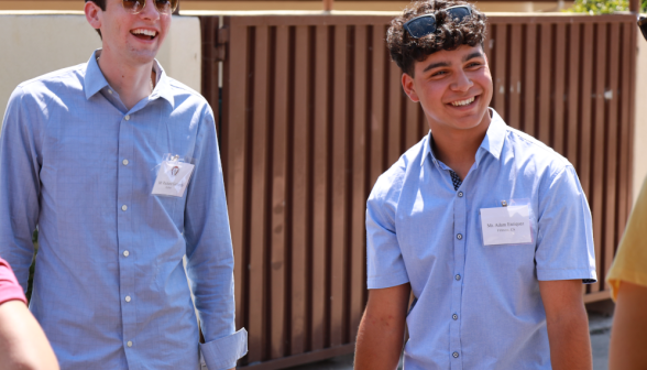 Students arrive on the California campus