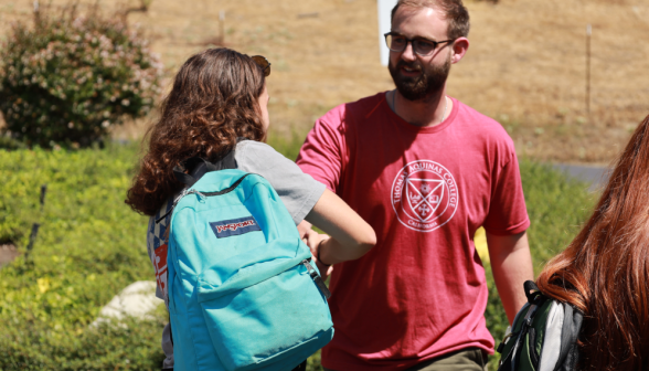 Students arrive on the California campus