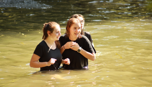 Three in the pond