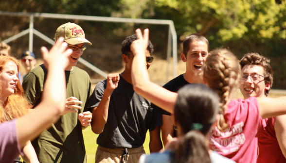 Students cheer