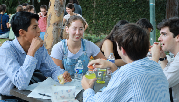 Students eat subs