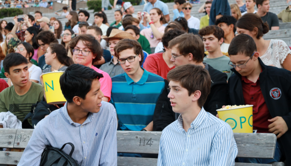 Students in the benches