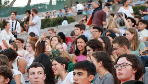 Students in the benches