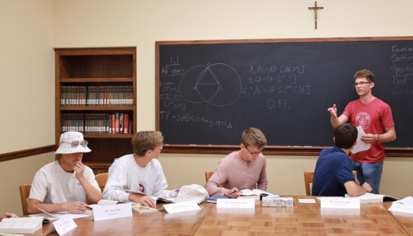 A student at the board