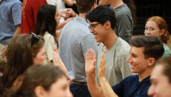 Two high-five