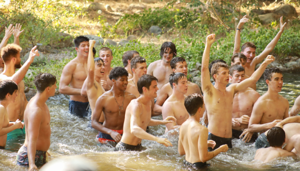 Students cheer