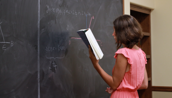A student at the board