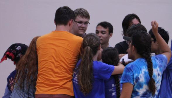 Another team huddle