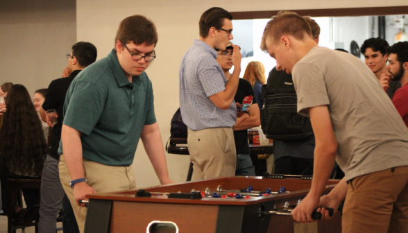 A game of foosball