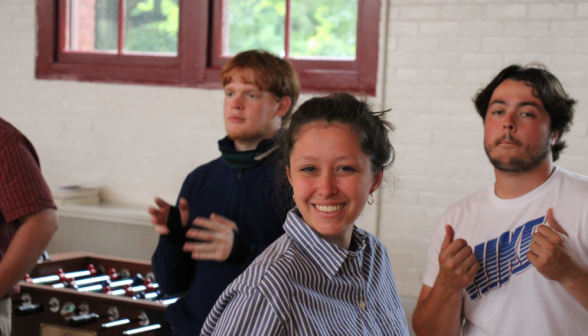 Student pairs pose for the camera