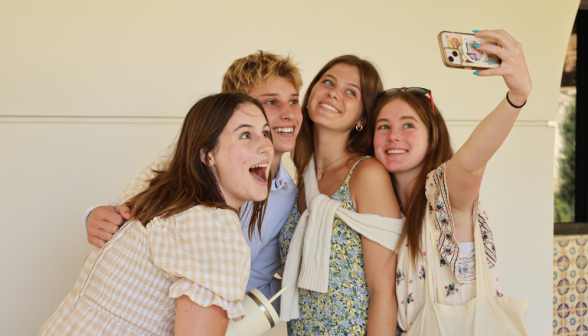 Students celebrate the end of classes