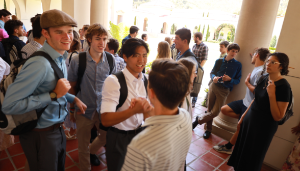 Students celebrate the end of classes