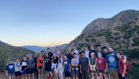 Students hike the Punch Bowls