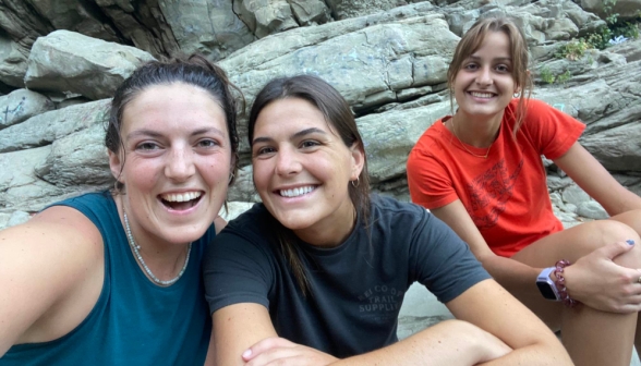 Students hike the Punch Bowls