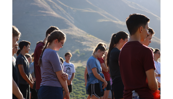 Students on sunrise hike