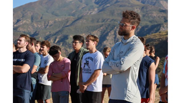 Students on sunrise hike