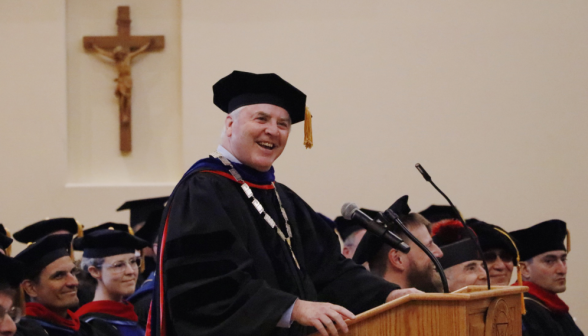 Dr. O'Reilly addresses the students