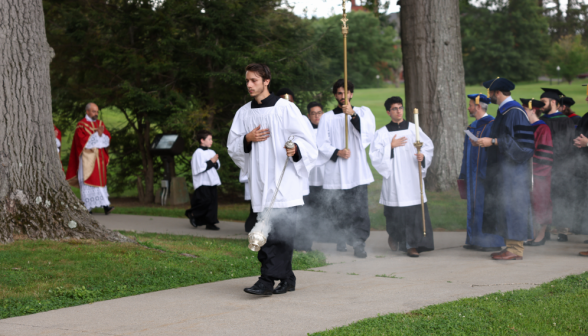 Procession begins