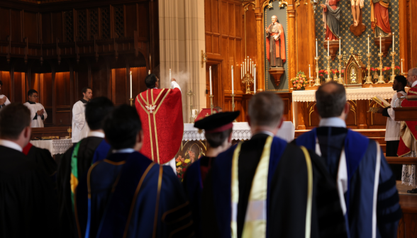 Fr. Miguel incenses the altar