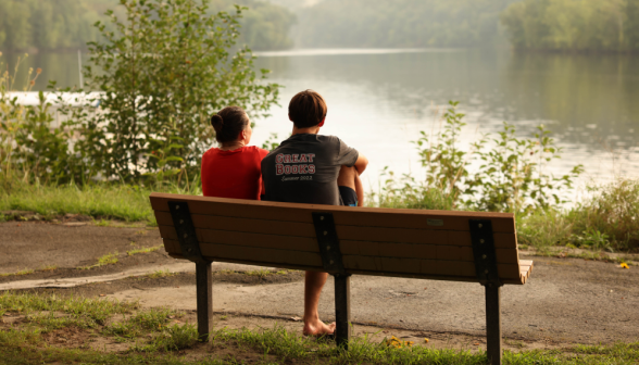 Looking out over the river