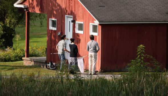 Freshmen look for bugs at the New England ski shack