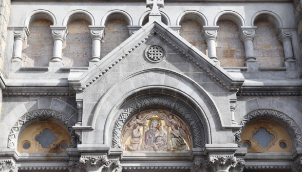 A church facade