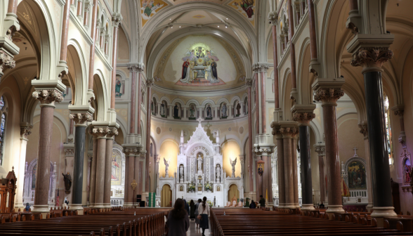 The inside of the Boston Cathedral
