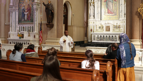 A talk in the cathedral