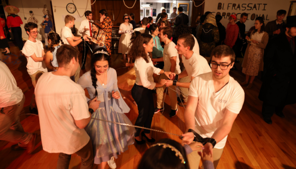 The Chain Gang does their best to dance with the girls