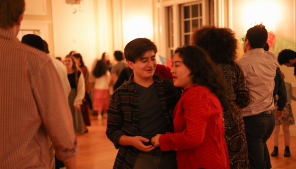 brother and sister dancing