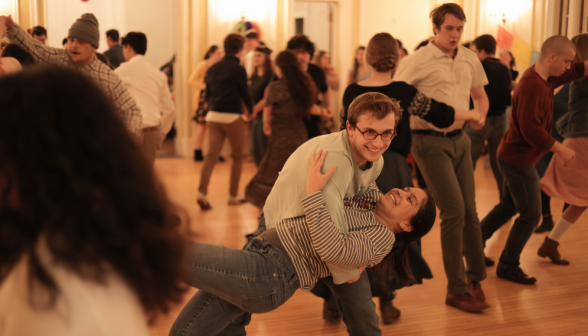 Students dancing