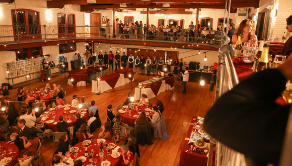 Thanking the kitchen staff and volunteers