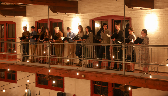 The choir singing