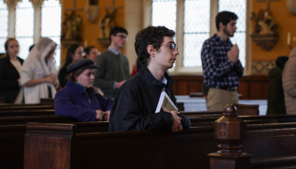 Blessing in New England with a relic of the True Cross