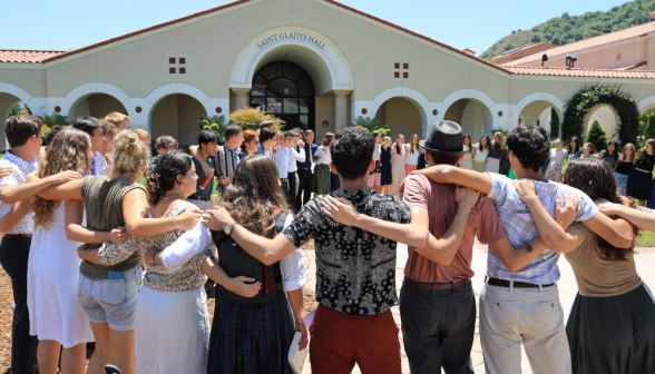Students celebrate the end of classes