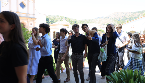 Students celebrate the end of classes