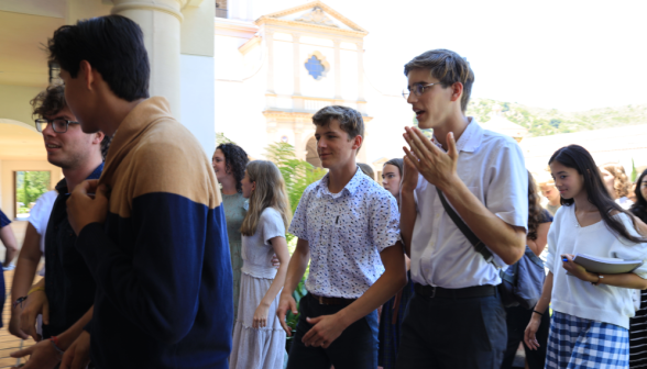Students celebrate the end of classes