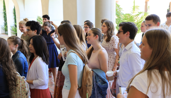 Students celebrate the end of classes