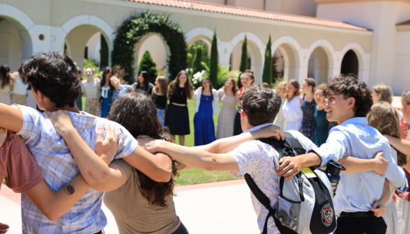 Students celebrate the end of classes