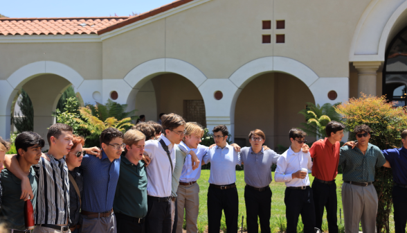 Students celebrate the end of classes