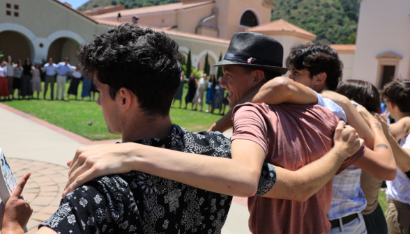 Students celebrate the end of classes